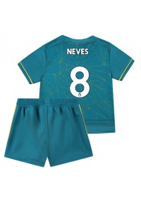 Wolves Ruben Neves #8 Babyklær Borte Fotballdrakt til barn 2022-23 Korte ermer (+ Korte bukser)